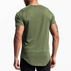 Camisetas de algodón mercerizado reflectante con cuello redondo y estampado digital de manga corta para hombre de alta calidad personalizadas de fábrica OEM - Product Image 4