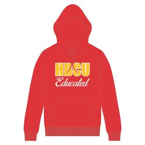HBCU-Sudadera con capucha roja brillante educada, bordado de chenilla, hermandad griega Divine Nine Collegiate Pride, logotipo personalizado a la moda - Product Image 2