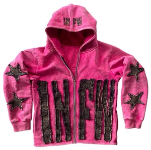 Sweat à capuche à fermeture éclair noir pour hommes sur mesure de haute qualité pour l'automne pour bouffée impression hiver automne sweats à capuche-prix de gros - Product Image 5