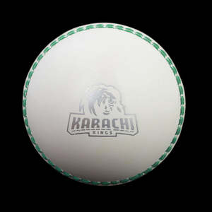 Balle de cricket en caoutchouc Karachi Kings - Blanche - Product Image 1