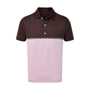 Polo de Golf para Hombre con Bloques de Color, de Secado Rápido, Transpirable, de Manga Corta, Estampado, de Poliéster, para Club - Product Image 3