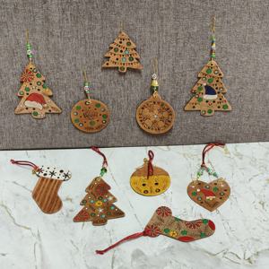 Adorno Navideño de Cuero Auténtico Hecho a Mano, Decoración Colgante de Árbol de Navidad PARA EL Hogar Inteligente - Product Image 4