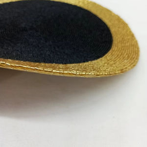 Black Gold Beaded <b>Placemats</b> for <b>Dining</b> <b>Table</b>, Luxury Handmade Black Gold Beaded <b>Placemats</b>, Handmade <b>Placemat</b> Boho, - Product Image 1