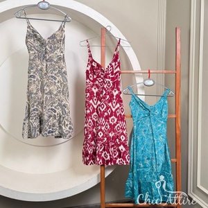 Nueva llegada elegante estampado correa de espagueti vestido de verano para las mujeres con poliéster ligero A-Line vestido informal para vacaciones - Product Image 1