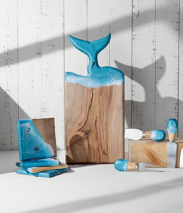 Planche à découper en bois d'acacia de luxe, résine époxy personnalisée, résistante, écologique, passe au lave-vaisselle, pour la maison, l'hôtel et le restaurant - Product Image 1