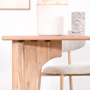 Mesa de Comedor Moderna de Madera de Acacia Maciza con Patas Plegables, Acabado Natural, Estilo Europeo, para 6 Personas, Ideal para Comedor, Cocina u Hogar - Product Image 5