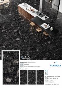 Carreaux de porcelaine noirs polis antidérapants élégants de 600*1200mm Porcelanato de style classique pour les carreaux de sol et de mur intérieurs d'hôtel - Product Image 6