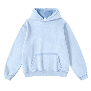Sudadera con Capucha para Mujer, Hombros Caídos, Color Sólido, Felpa de Algodón, con Bolsillos, Corte Regular, Estilo Casual Urbano, Lavado Ácido - Product Image 4