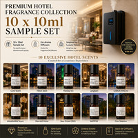 Lot de 10 échantillons de 10 ml – Huile parfumée de luxe pour diffuseur sans eau, parfum longue durée pour diffuseur d'air froid HVAC, idéal pour hôtels 5 étoiles
