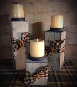 Portavelas de Madera Ecológico Hecho a Mano para Navidad, para Regalos, Eventos de Inauguración de Casas, Creando una Hermosa Luz de Vela - Product Image 2