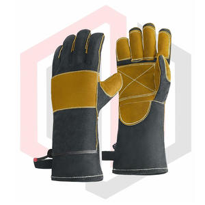 ถุงมือเชื่อมหนังวัวกันด้านบน16นิ้วพร้อมฝ่ามือเสริมและนิ้วหัวแม่มือสำหรับ2025ป้องกันเป็นพิเศษ - Product Image 1