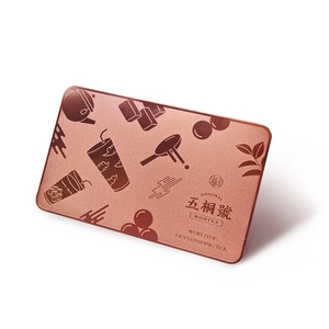 นามบัตรโลหะสีโรสโกลด์สมาชิกคลับสั่งทำโลโก้ได้ตามต้องการ - Product Image 1