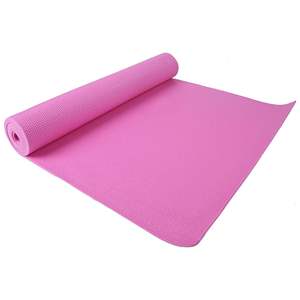 Tappetino da Yoga Pieghevole Signature Fitness Multiuso ad Alta Densità Antistrappo 10mm Rosa con Cinghia in Cotone Gomma Naturale TPE - Product Image 3