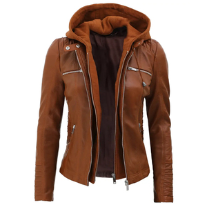 Veste en cuir respirante pour femme, modèle 2025, unique et très vendue, avec logo frontal personnalisable, conception OEM - Product Image 2