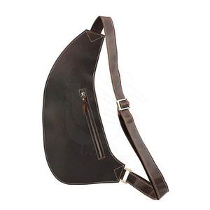 Black Men's Fashion Chest Sling Bag Custom Logo Crossbody Sport pouch Waist Vertical Hiking Fanny Bag Men Travel - Product Image 3