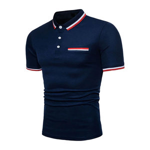 Polo Muscle Stretch pour Homme T-shirts Athlétiques Décontractés Slim Fit Tops pour l'Entraînement au Golf Chemises Polo Grande Taille pour Homme - Product Image 2