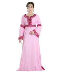 Moroccan Islamic <b>Kaftan</b> Beach Fancy Modern Floor Length <b>Long</b> Sleeve For Women Dress - Product Image 1