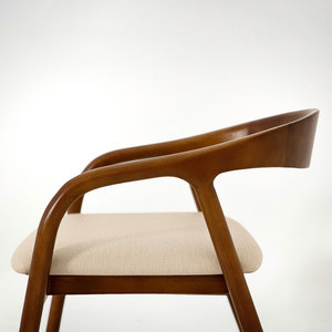 Silla de Oficina Moderna Neva GCF210 con Asiento Tapizado y Estructura de Madera de Caucho para Casa, Apartamento o Villa - Product Image 4