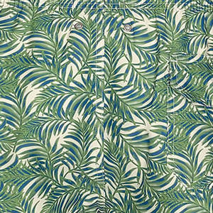 Shorts de bain pour hommes, vert bleu, imprimé feuilles tropicales, protection solaire UPF 50+, séchage rapide, imperméable, écologique, respirant, toile - Product Image 6