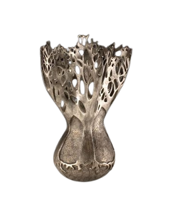 Latest <b>Unique</b> Design Table Top Weddings Decoration Centrepiece Silver Matt Finished Metal <b>Vase</b> Round Shape Stylish Flower <b>Vase</b> - Product Image 1