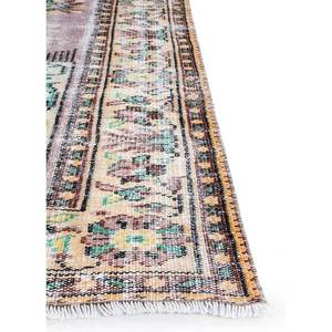 Tapis en laine noués à la main vintage, motif rectangulaire abstrait rose et violet, pour salon ou couloir, Pae-3223 - Product Image 4