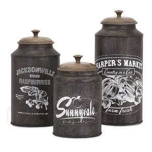 Modern stainless steel metal kitchen <b>canister</b> <b>set</b> with clear window lids for organizing pantry sugar <b>tea</b> - Product Image 3