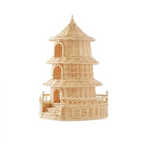 โคมไฟหวายทรงเจดีย์ ของตกแต่งบ้าน โคมไฟหวายขายส่งสำหรับตกแต่งโต๊ะงานเลี้ยง ผลิตในเวียดนาม - Product Image 2