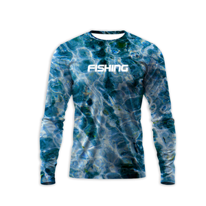 Camisa de pesca de manga larga con protección UV personalizada para hombre, ligera y de secado rápido con material reciclado transpirable - Product Image 4