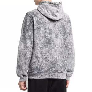 Sweats à capuche en molleton de coton épais délavé surdimensionné pour hommes, lourds, vintage, délavés à l'acide, hiver, 300g, fabriqués au Pakistan - Product Image 3