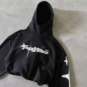 Printemps et automne Vintage sweat à capuche délavé mode décontracté Super David vêtements pour hommes et femmes pull acide - Product Image 5