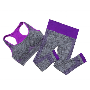 Women Yoga Bra Fitness Yoga Gym Wear Polyester Sexy Sport Yoga Tights and Tops Custom Fabric - Product Image 1