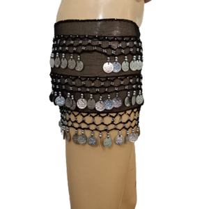 <b>Belly</b> Dance Hip Scarf <b>Belly</b> Dance Skirt Bling Coin Dancing Costume Equipment au - Product Image 5