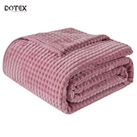 Vente en gros de couvertures en flanelle jacquard tricotée 100% polyester écologiques personnalisées, douces et confortables, design 3D, toutes saisons, option en vrac