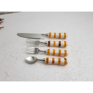 Juego de Cubiertos de Resina y Acero Inoxidable Diseñado por un Fabricante Profesional SCI, Juego de Cubiertos de 4 Piezas para Fiestas - Product Image 2