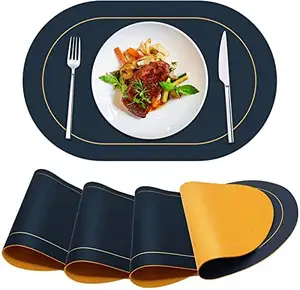 Leather placemats lunch mat restaurant use leather placemat home tablemat for wholesale manufacture from India