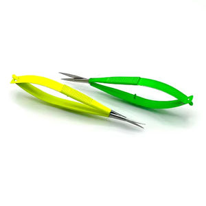 Tijeras para cutículas y cejas de corte de precisión Premium, diseño antideslizante de acero inoxidable puntiagudo para pestañas cómodas - Product Image 1