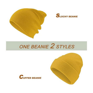 Custom Winter Beanie <b>Hat</b> Soft Knit Stretchable Unisex Beanies OEM Wholesale for Casual Outdoor Wear - Product Image 5