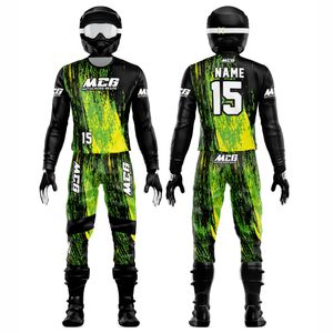 Impression par sublimation pour hommes 100% polyester de qualité supérieure pour motocross Gears Design élégant sérigraphie combinaison de course de moto - Product Image 1