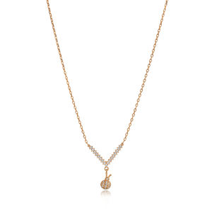 Collar con Dije de Circonita Transparente con Diseño de Estrella, Joyería de Plata de Ley 925 Hecha a Mano en Turquía para Compromiso, Boda o Fiesta - Product Image 3