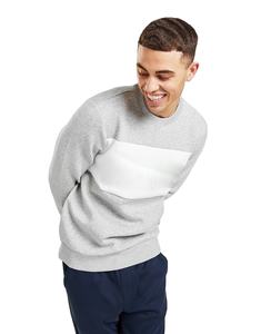 Sweat-shirt à manches longues et col rond en coton 100% pour homme, noir et blanc, personnalisable avec logo imprimé, en gros - Product Image 1