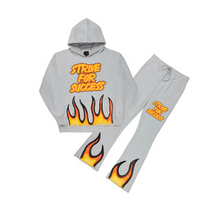ชุดวอร์มสองชิ้นมีฮู้ดสำหรับผู้ชายชุดวอร์มสีพื้นชุดวอร์มสำหรับใส่วิ่งจ๊อดีสีพื้นพิมพ์โลโก้ได้ตามต้องการสำหรับฤดูหนาว - Product Image 2