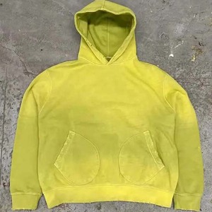 Drop Shoulder Best Clothing Manufacturer Quality Streetwear Acid Wash Pullover Embroidery Men's Hoodies Sweatshirts 100% Cotton - Product Image 4