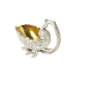 Cuenco de fruta de almacenamiento de alimentos de forma personalizada pulido dorado de alta calidad, cuenco de Metal decorativo hecho a mano para servir postres - Product Image 6