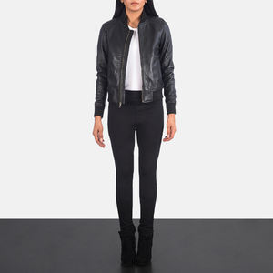 Chaqueta Acolchada de Cuero Genuino para Mujer, Corte Entallado, con Forro Suave, Diseño Elegante con Cremallera, Tejido Impermeable y Servicio OEM - Product Image 1