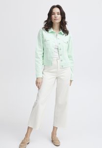 Chaqueta vaquera verde Brook de calidad superior para mujer, bolsillos en el pecho y cierre de botones, diseñada para mujer, comodidad para todas las estaciones - Product Image 2