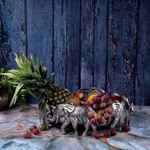 Bol à fruits en aluminium de belle conception d'éléphant Vaisselle de qualité supérieure Bol à fruits en métal Bol à collation en métal décoratif pour restaurant - Product Image 3