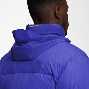 Chaqueta acolchada de gran tamaño para hombre hecha a medida de alta calidad, tela de cuero de invierno, bolsillo de piel, decoración con cremallera, impermeable a cuadros - Product Image 3