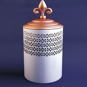 ออกแบบใหม่ตกแต่งบ้านเหล็กโลหะรอบ Votive พร้อมฝาปิดสีทองคําขาว Votive สําหรับงานแต่งงานตกแต่งคริสต์มาส - Product Image 1