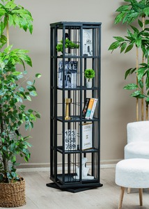 Estantería Giratoria de Hierro de 360 Grados, Estante de Almacenamiento Giratorio para Comedor y Escuela, Estantería Moderna de 6 Niveles - Product Image 4