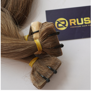 Extensiones de Cabello con Cinta Adhesiva Invisible RUSA HAIR, Cabello Humano Virgen Vietnamita Super Double Drawn, Color Claro de Moda para el Verano - Product Image 3